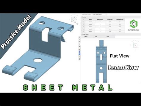 sheet metal modeling|onshape unfold sheet metal.